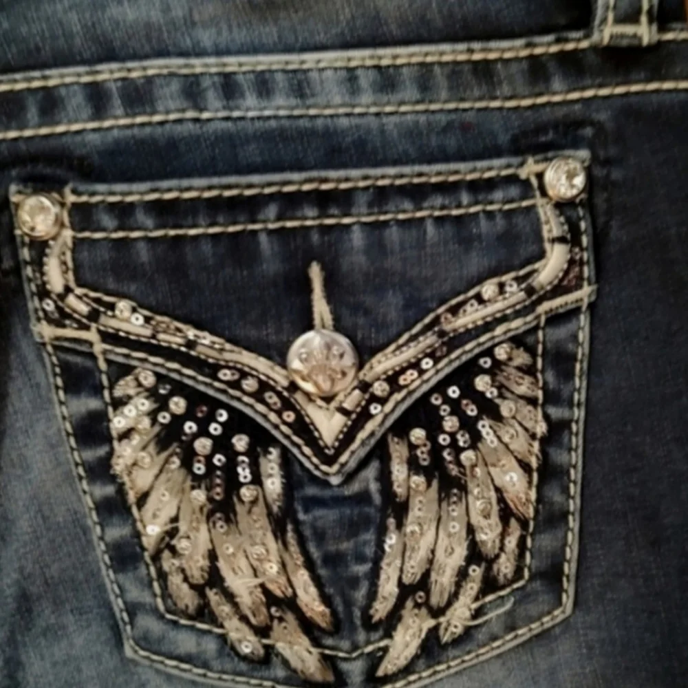 Gorgeous Long Miss Me Standard Flare Jeans With 35.5"  Inseam - Picture 2 of 9